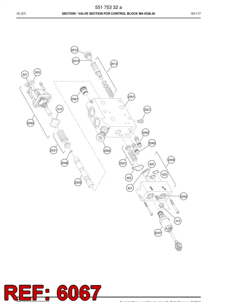 55073127a 550 731 27a Plug - Sandvik Technical Drawing