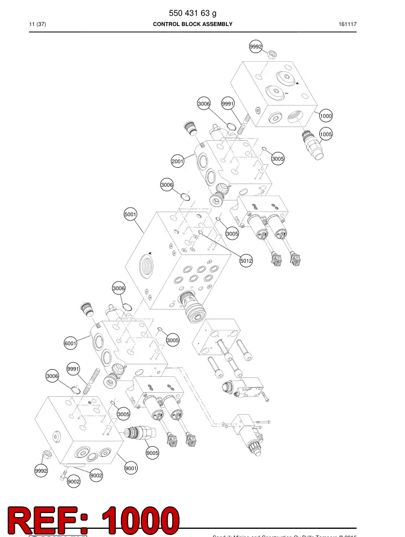 55073156a 550 731 56a Cover, End - Sandvik Technical Drawing
