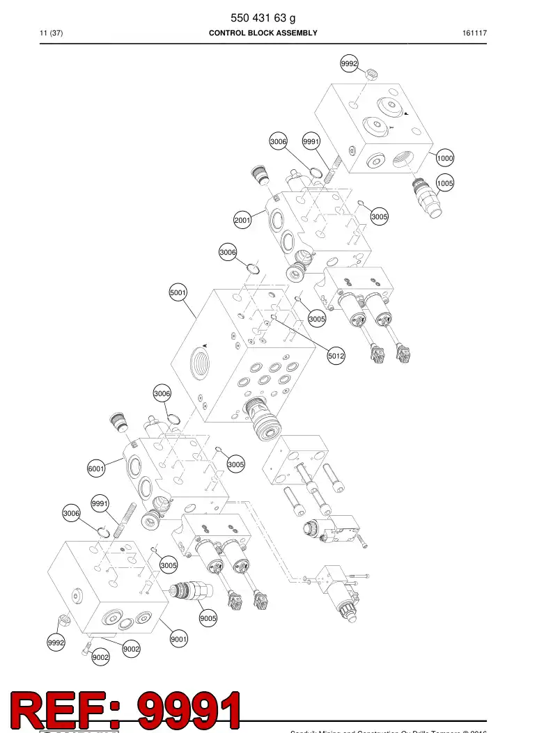 55073168 550 731 68 Bolt - Sandvik Technical Drawing