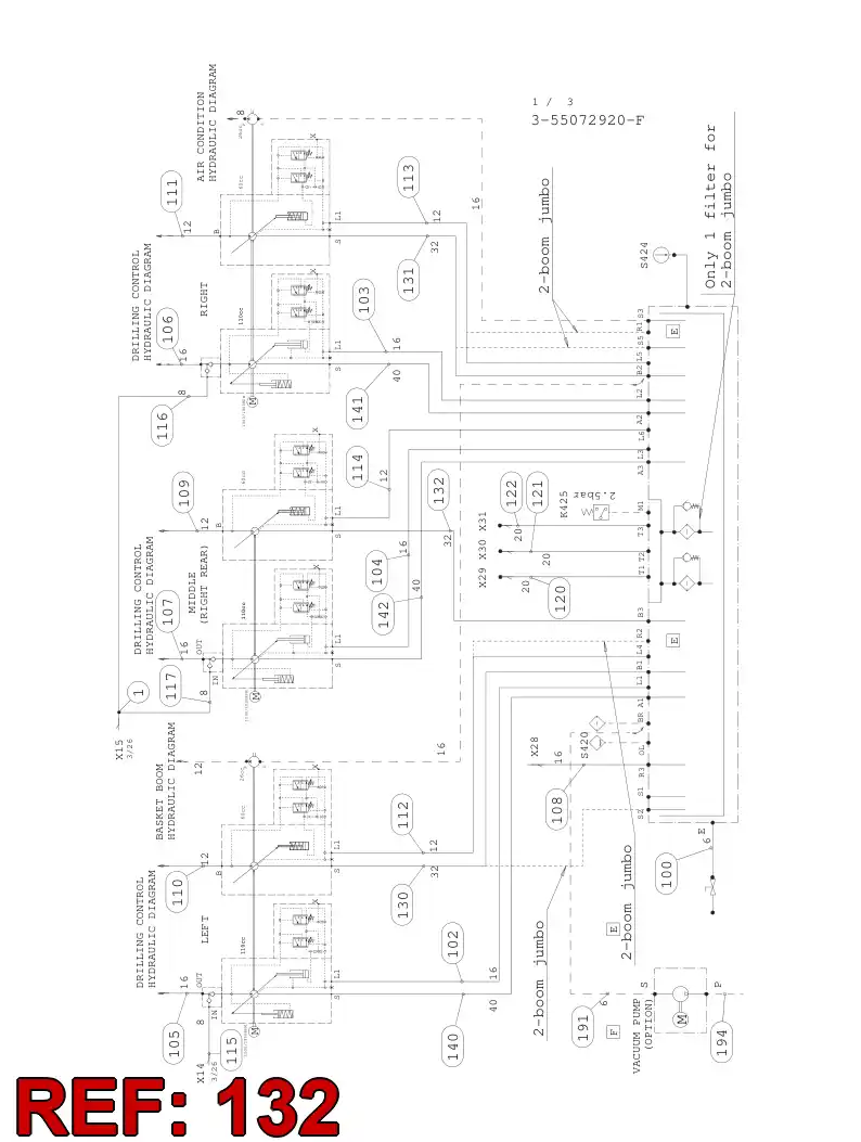 55073172 550 731 72 SUCTION HOSE - Sandvik Technical Drawing