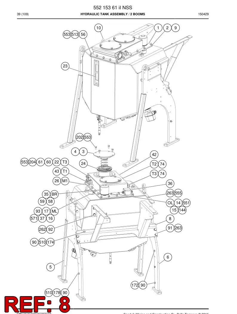 55073388 550 733 88 Support - Sandvik Technical Drawing
