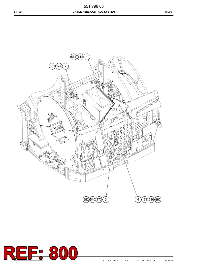 55073423d 550 734 23d Hosing - Sandvik Technical Drawing