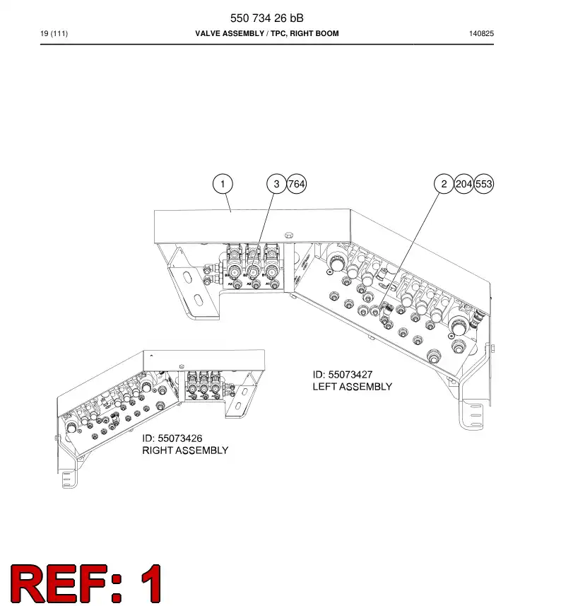 55073424b 550 734 24b Bracket, Mounting - Sandvik Technical Drawing