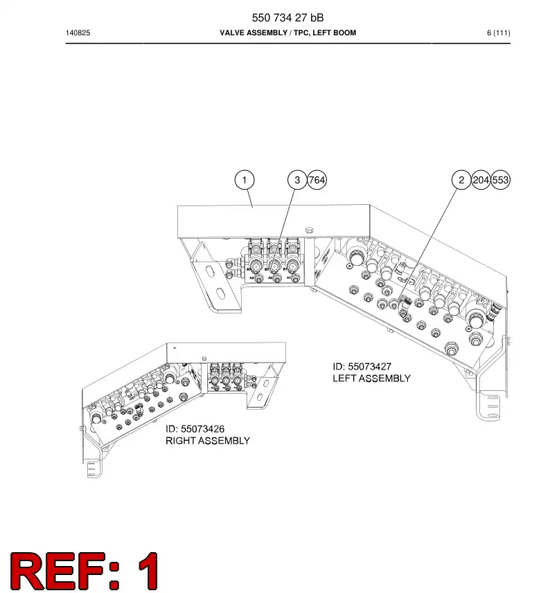 55073425b 550 734 25b Bracket, Mounting - Sandvik Technical Drawing