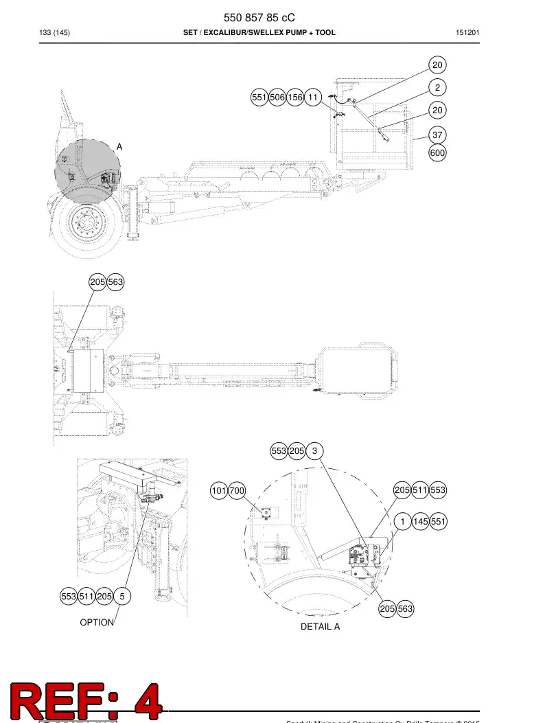 55073505 550 735 05 Plate, Cover - Sandvik Technical Drawing