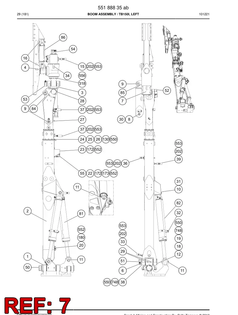 55073658 550 736 58 Shaft - Sandvik Technical Drawing