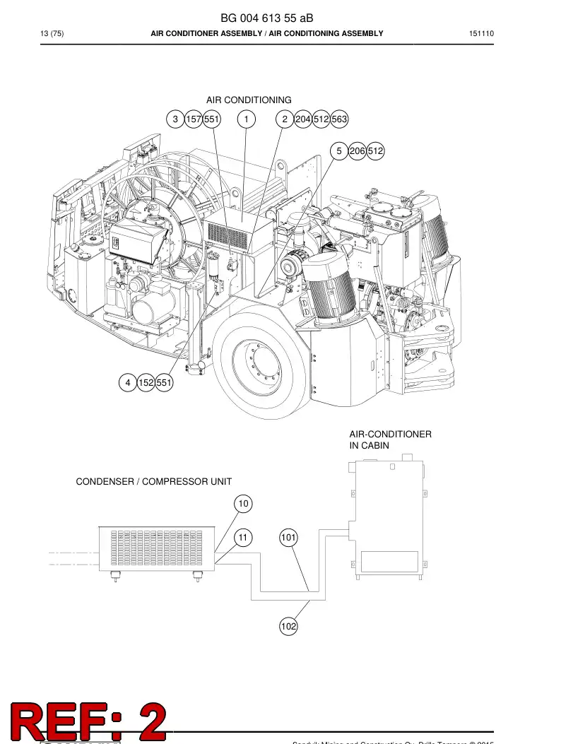55073672a 550 736 72a Bracket - Sandvik Technical Drawing