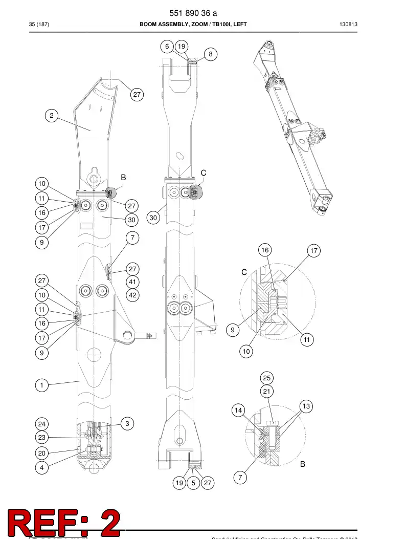 55073846a 550 738 46a Tube, Inner - Sandvik Technical Drawing
