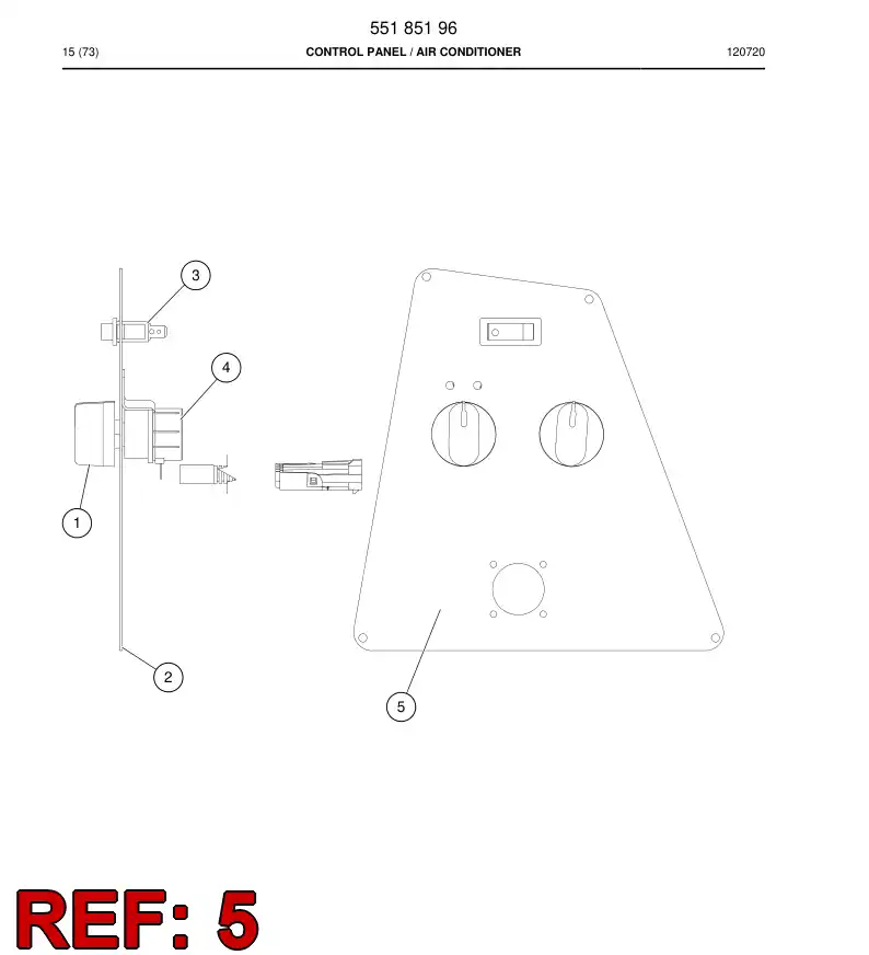 55073875a 550 738 75a Decal - Sandvik Technical Drawing