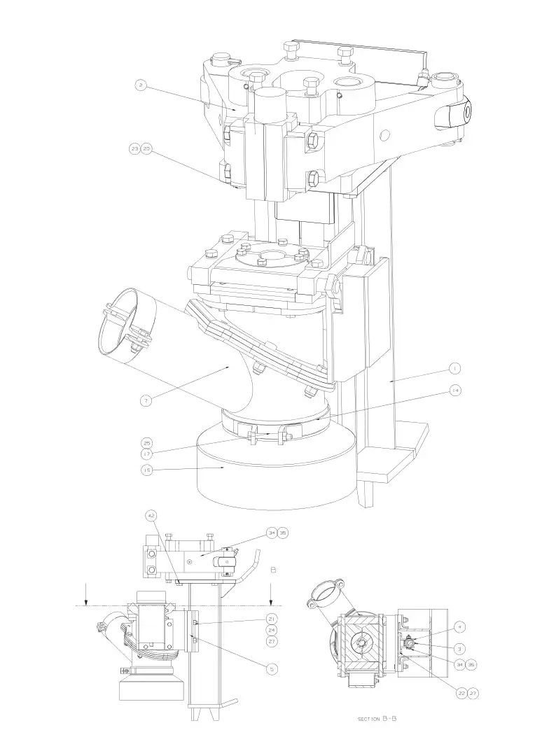 55073891A 550 738 91A MOVEABLE SUCTION HEAD - Sandvik Technical Drawing