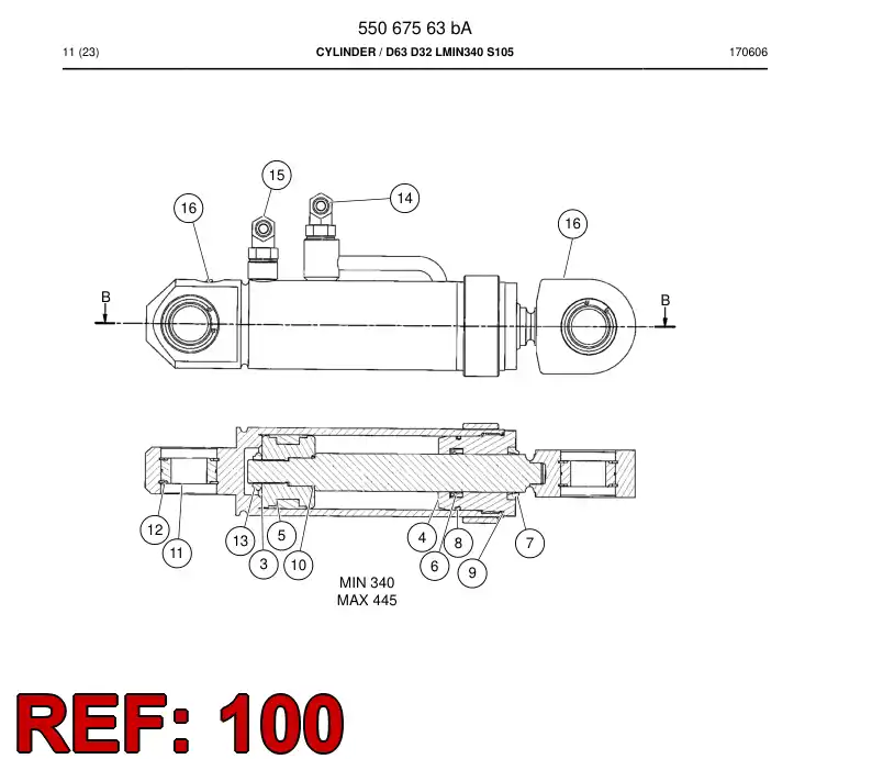 55073895 550 738 95 Seal kit - Sandvik Technical Drawing