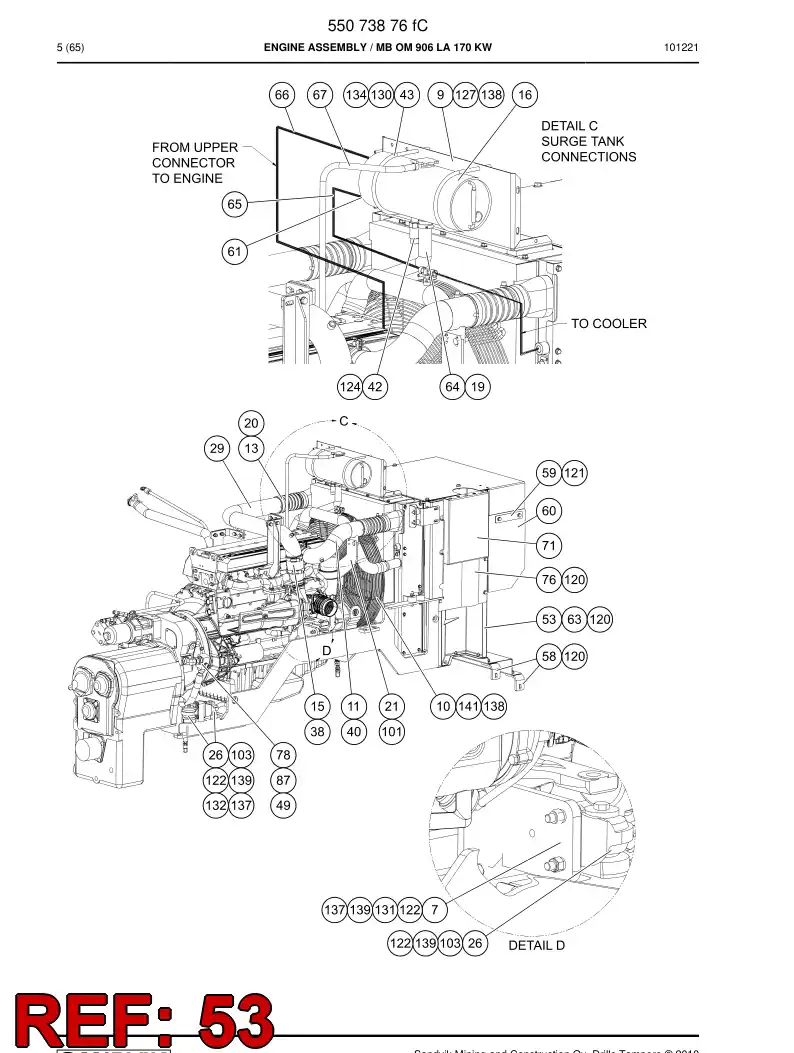 55073900 550 739 00 Assembly - Sandvik Technical Drawing