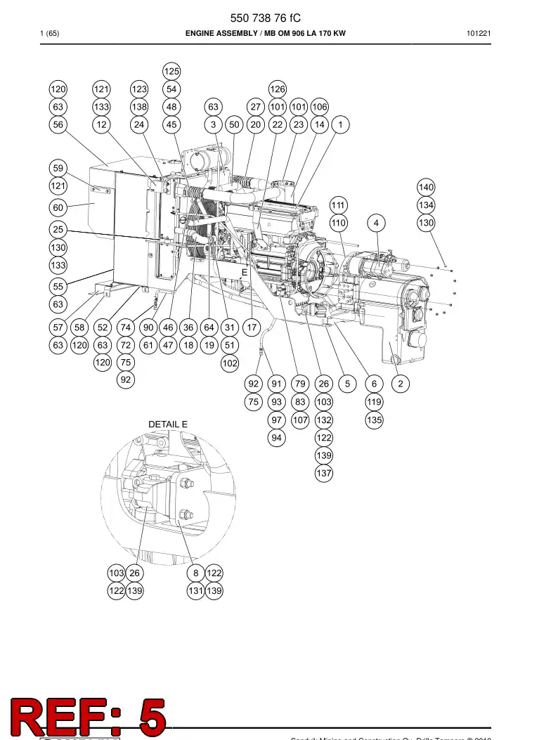 55073918 550 739 18 Bracket - Sandvik Technical Drawing