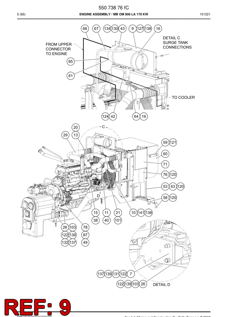 55073954 550 739 54 Bracket - Sandvik Technical Drawing