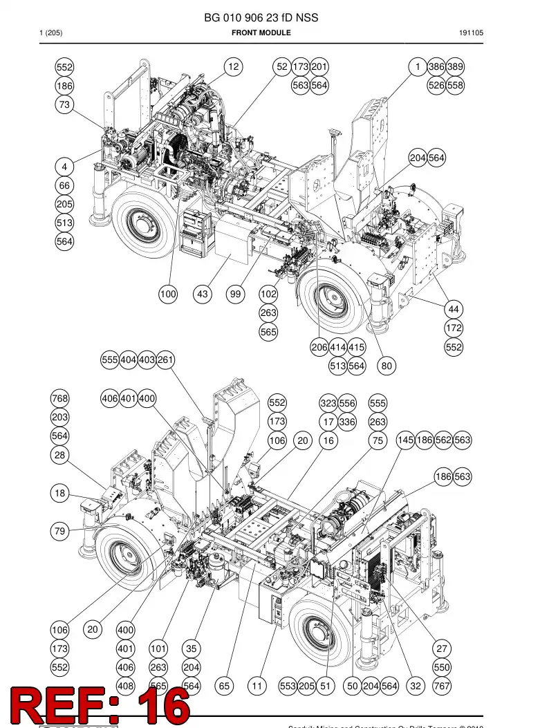 55074047 550 740 47 Intermediate Piece - Sandvik Technical Drawing