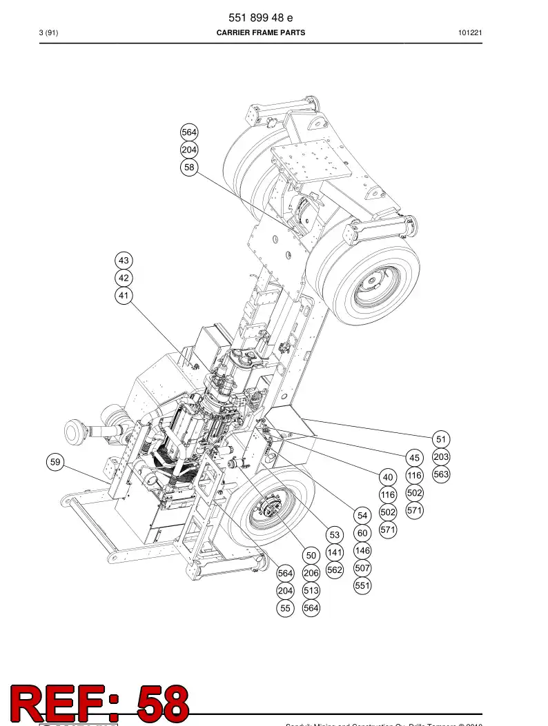 55074068 550 740 68 Cover plate - Sandvik Technical Drawing