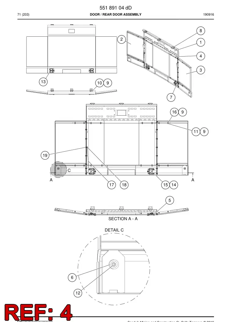 55074135b 550 741 35b Support - Sandvik Technical Drawing