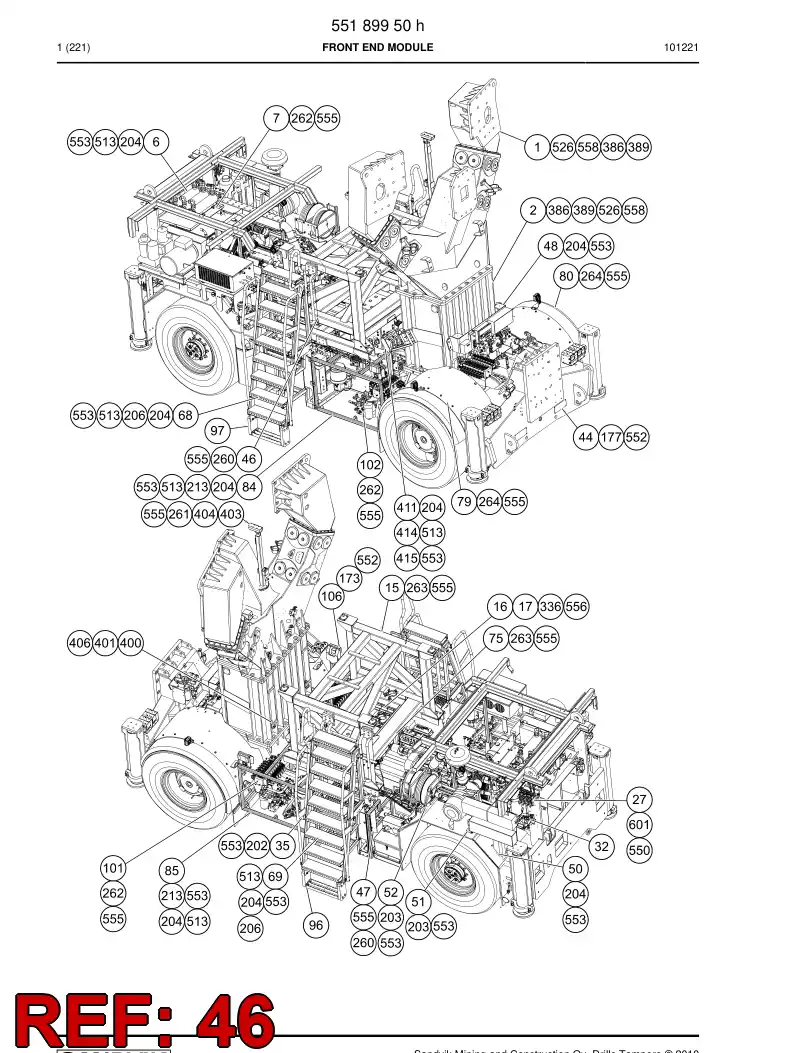 55074228 550 742 28 Bracket - Sandvik Technical Drawing