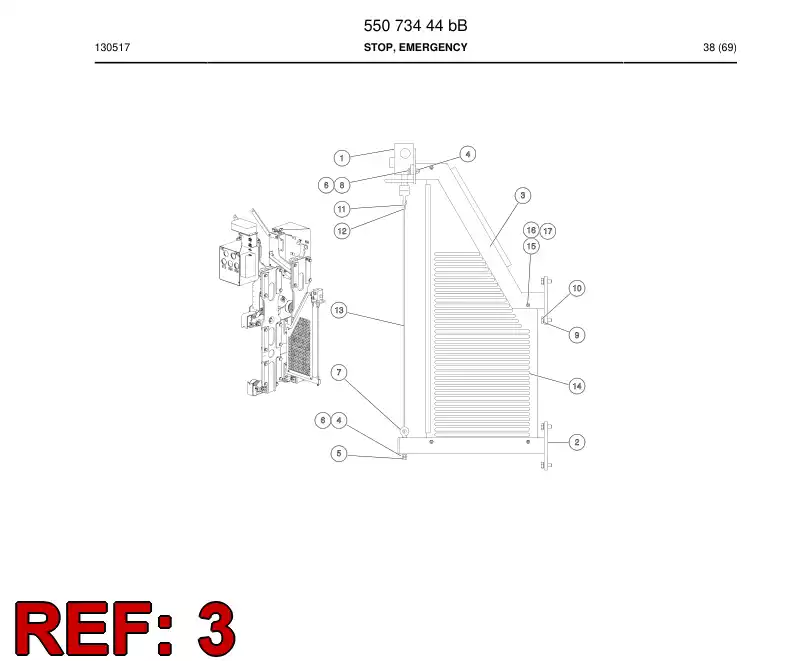55074281a 550 742 81a Bracket - Sandvik Technical Drawing