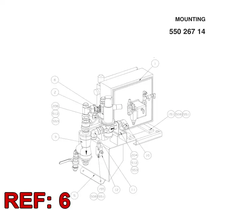 55074516 550 745 16 RELIEF VALVE ASSEMBLY - Sandvik Technical Drawing