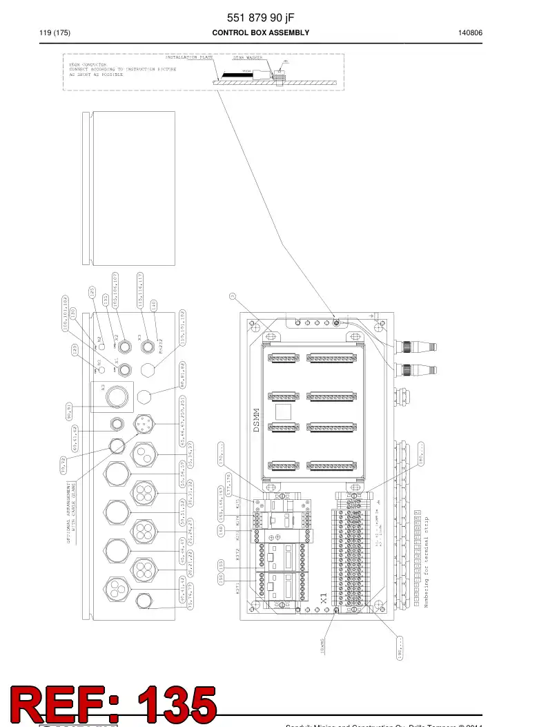 55074542b 550 745 42b Sign - Sandvik Technical Drawing