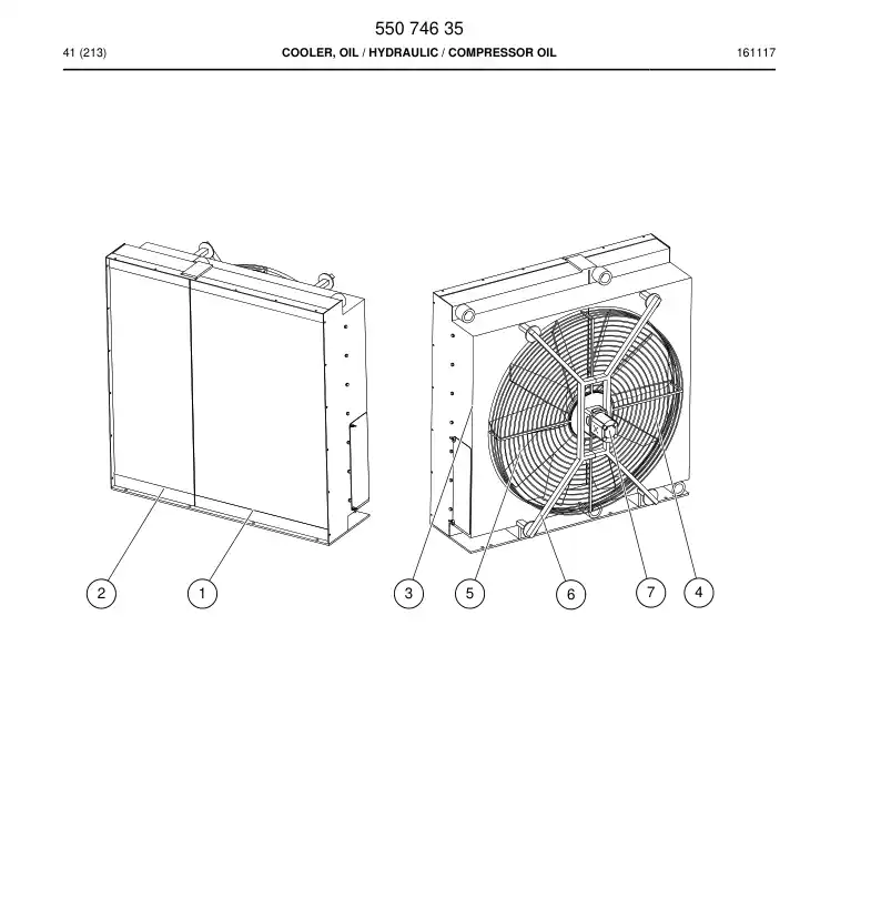 55074636 550 746 36 Core, Radiator - Sandvik Technical Drawing
