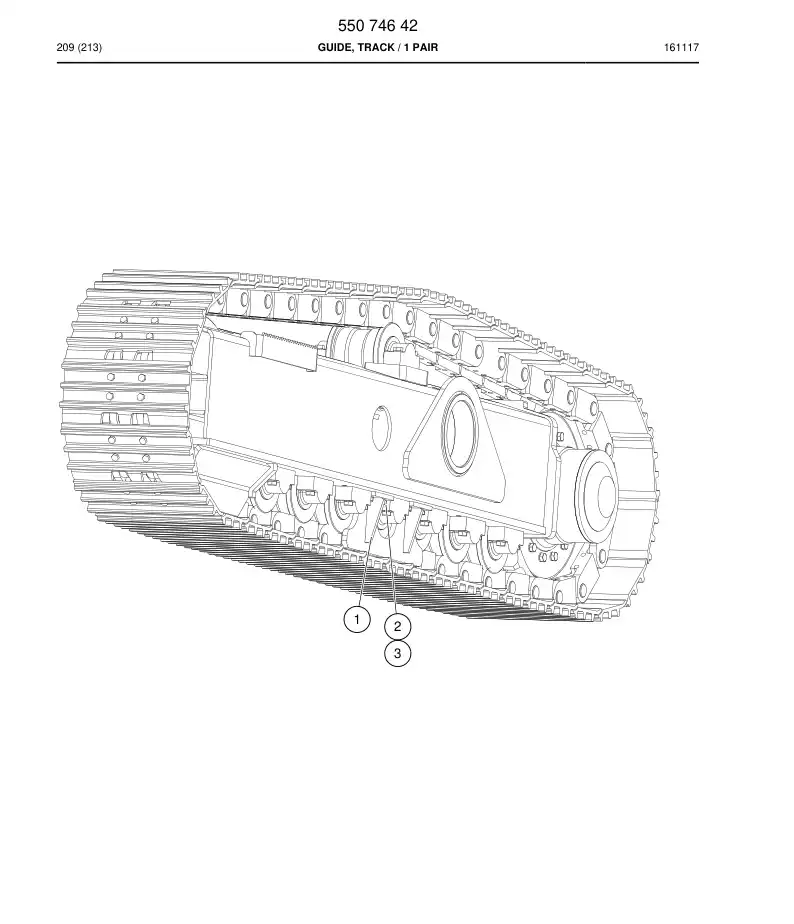 55074642 550 746 42 Guide, Track - Sandvik Technical Drawing