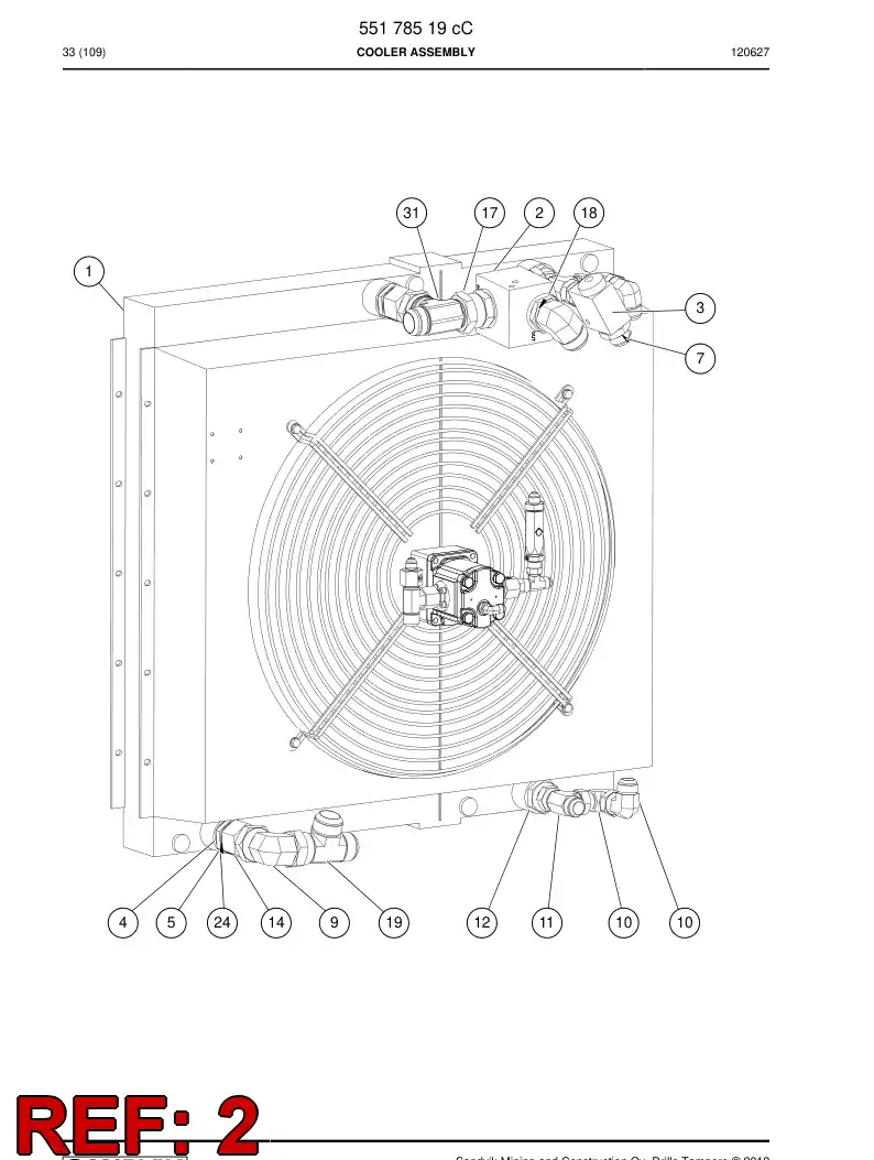 55074645a 550 746 45a Thermostat - Sandvik Technical Drawing