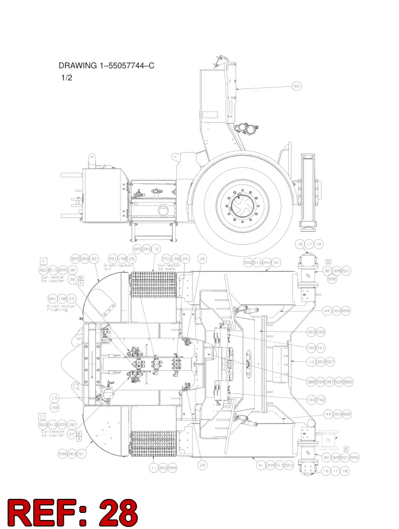 55074805 550 748 05 MOUNTING PLATE - Sandvik Technical Drawing