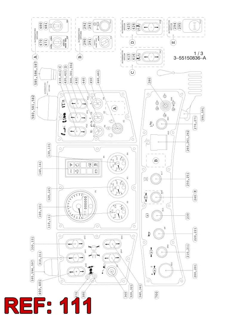 55074846 550 748 46 PRE-WIRED PLUG CABLE - Sandvik Technical Drawing