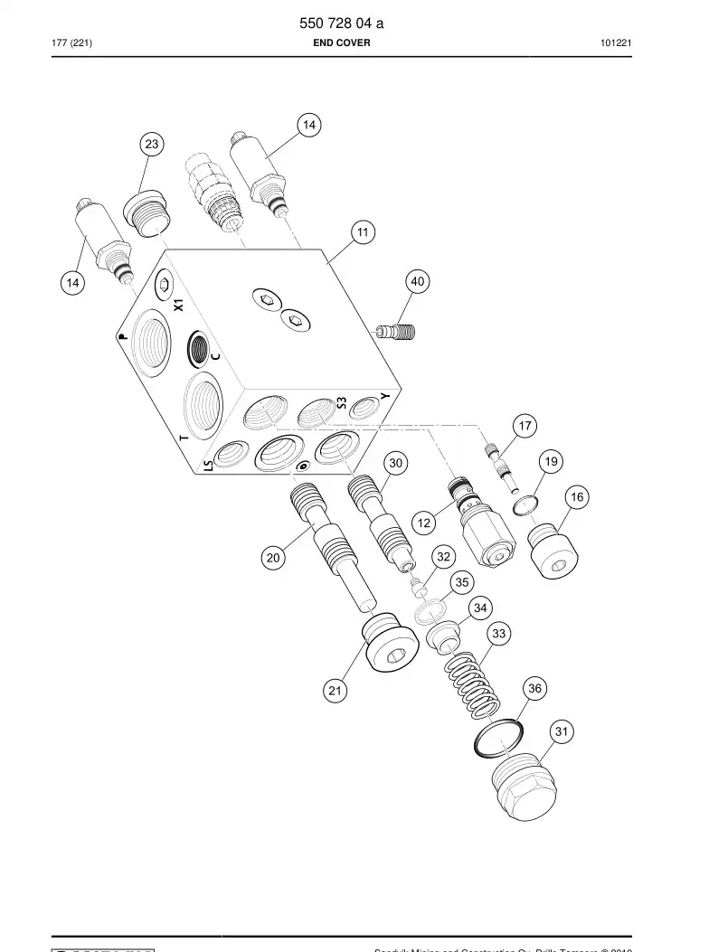 55074923 550 749 23 Plug - Sandvik Technical Drawing