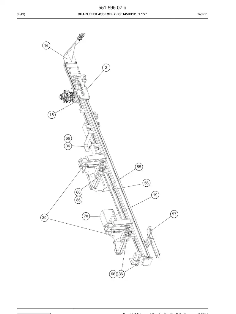 55074934a 550 749 34a Weld Assembly - Sandvik Technical Drawing