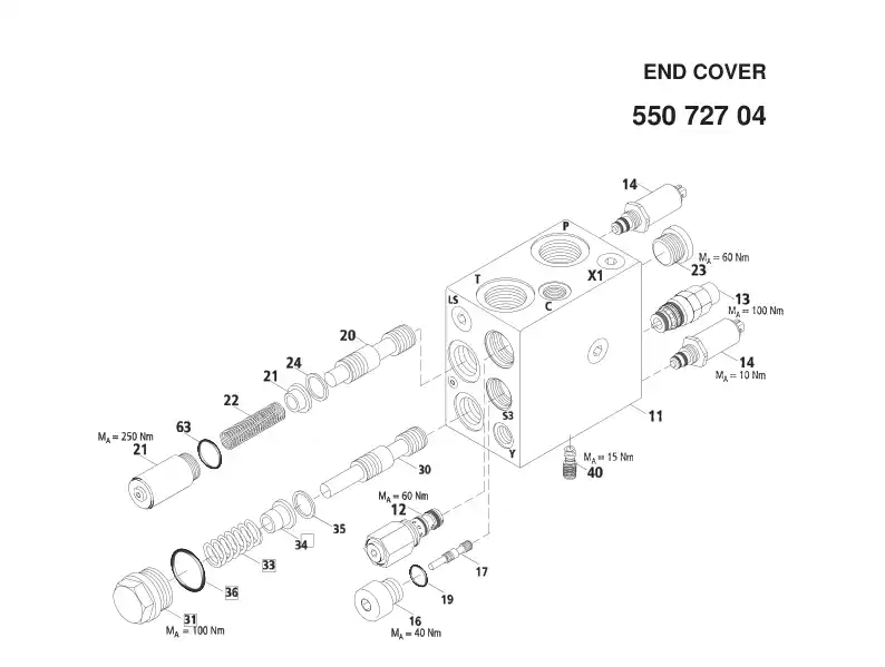 55074935 550 749 35 SEAL KIT - Sandvik Technical Drawing
