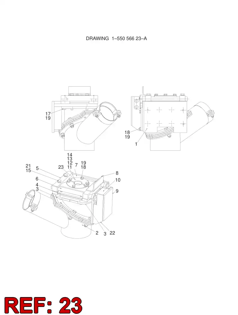 55075067 550 750 67 Plate, Guide - Sandvik Technical Drawing