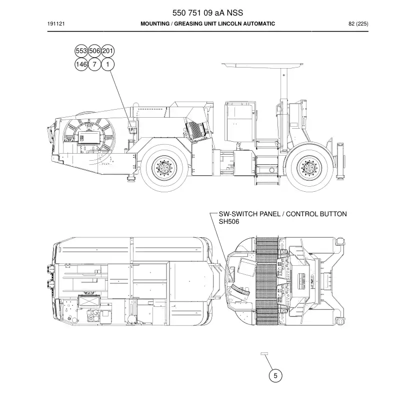 55075109a 550 751 09a Mounting - Sandvik Technical Drawing