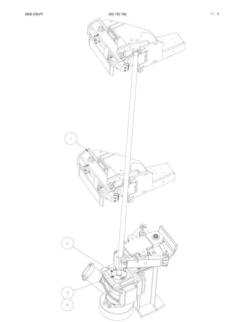 55075219a 550 752 19a JAWS ASSEMBLY (EXTRA PARTS) - Sandvik Technical Drawing