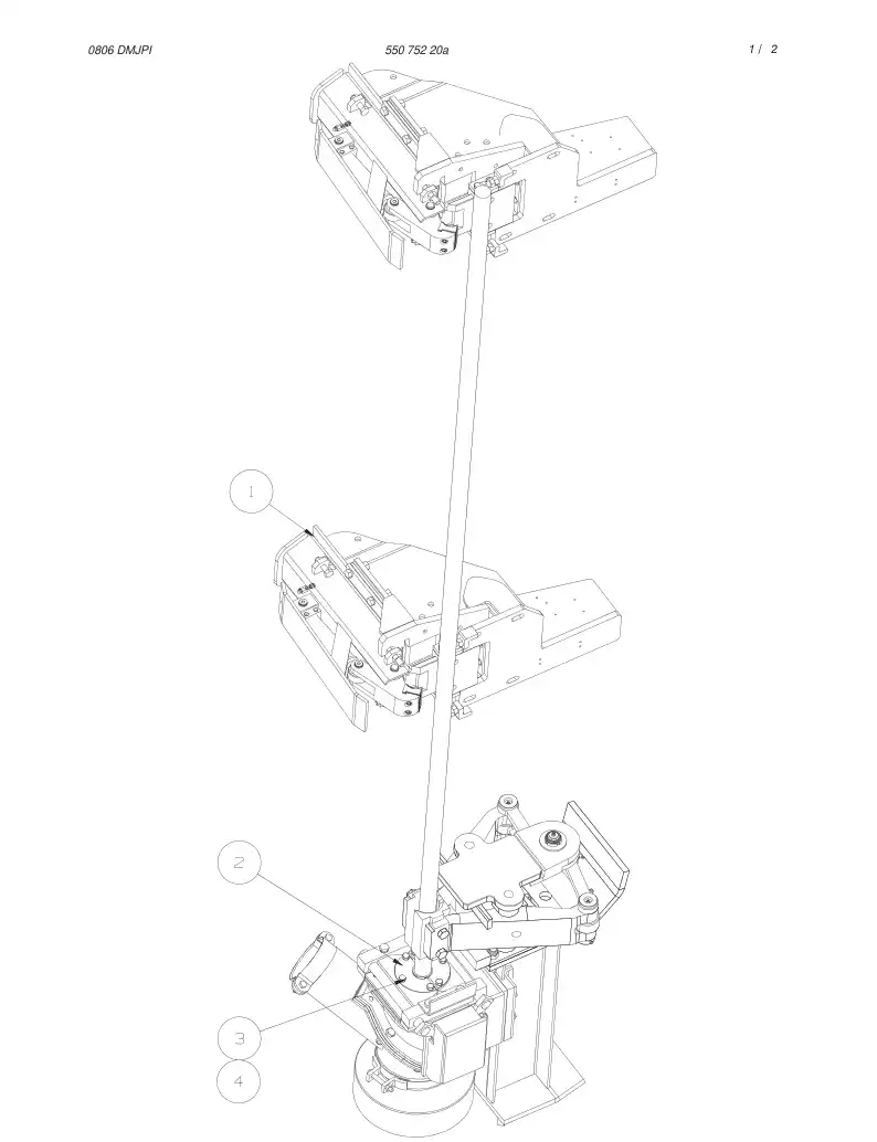 55075220c 550 752 20c Jaws Assembly - Sandvik Technical Drawing