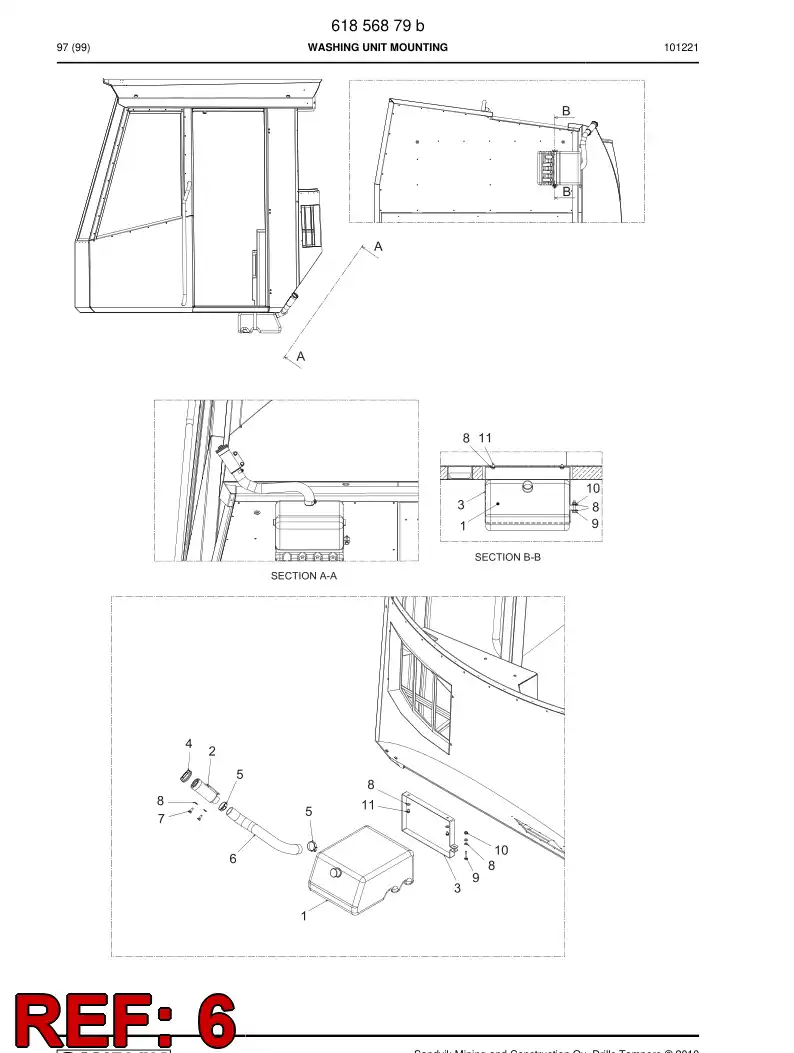 55075223 550 752 23 Water hose - Sandvik Technical Drawing