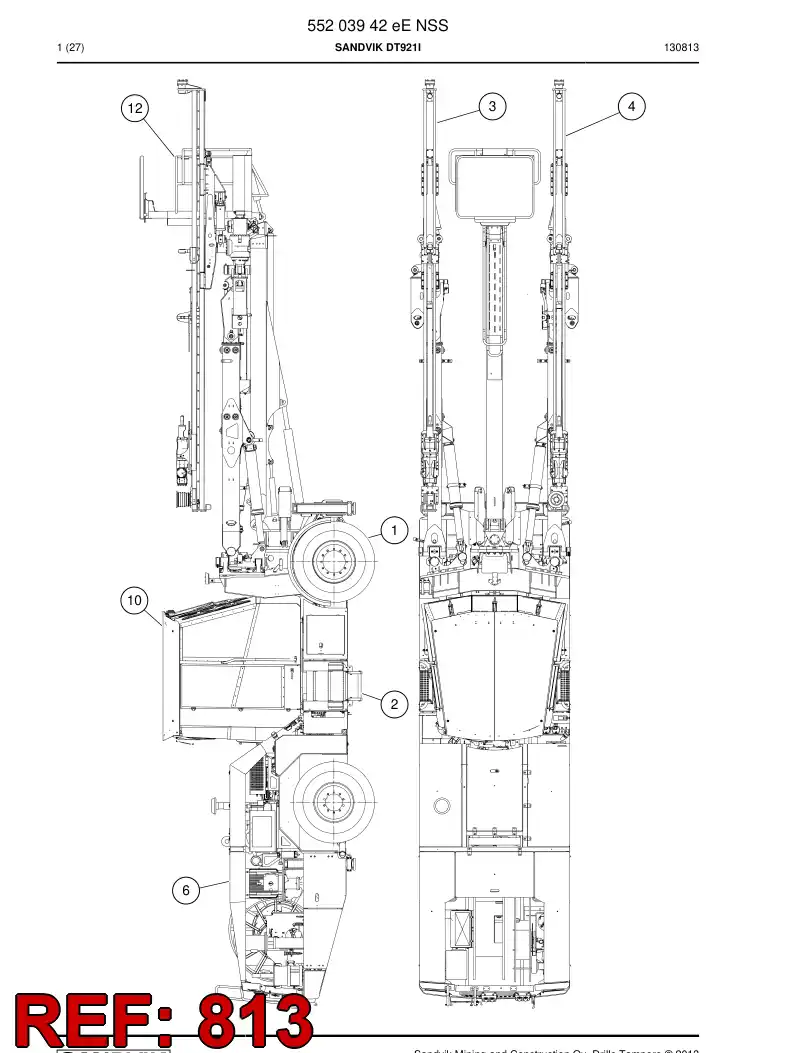 55075300f 550 753 00f Hosing Set - Sandvik Technical Drawing