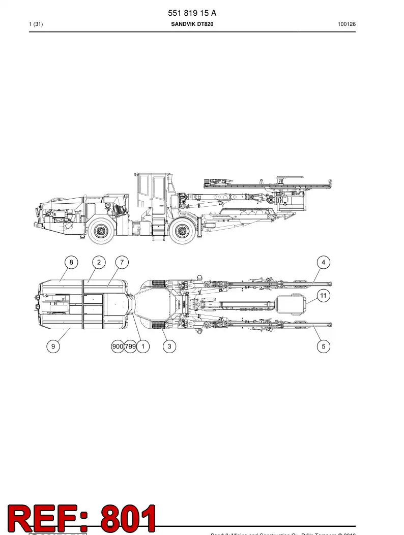 55075341f 550 753 41f Hosing - Sandvik Technical Drawing