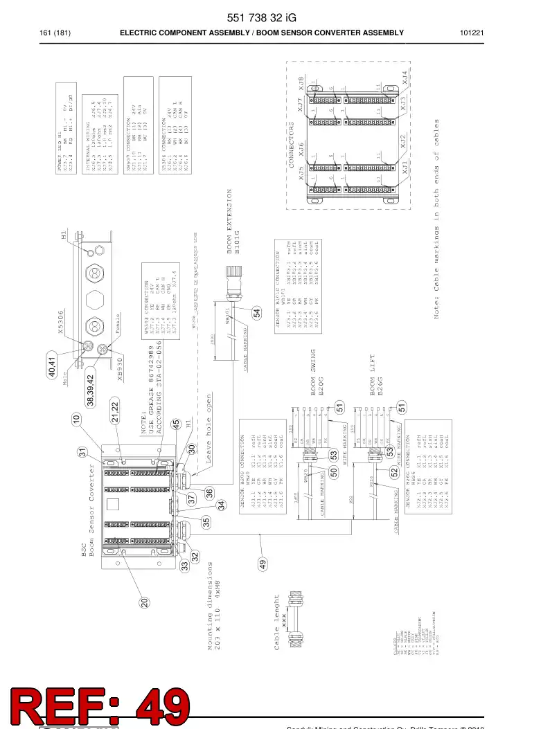 55075375a 550 753 75a Marking label set - Sandvik Technical Drawing