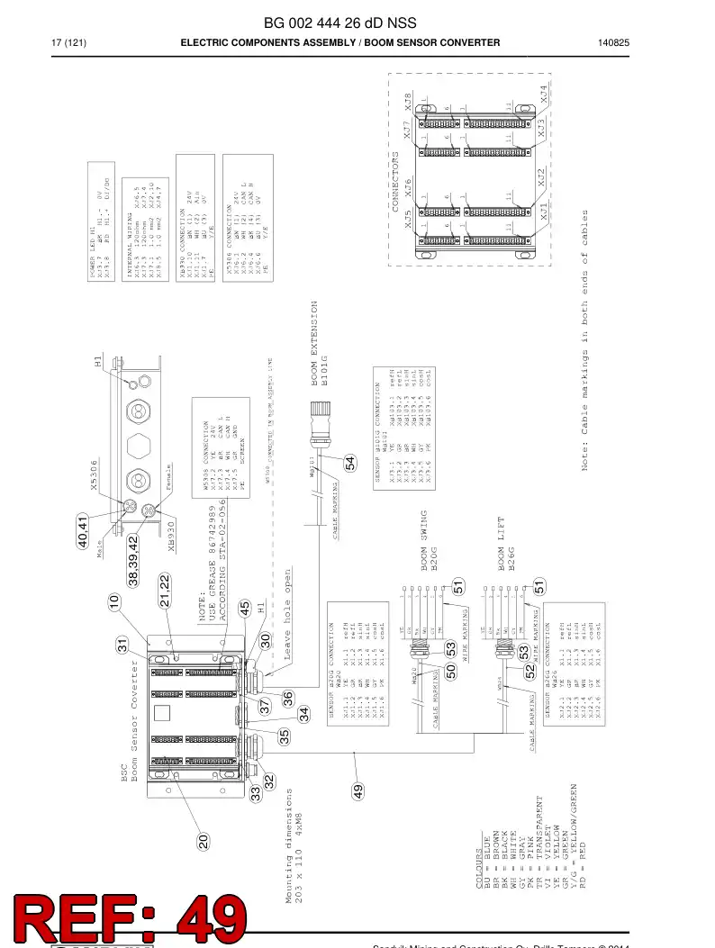 55075375d 550 753 75d Marking label set - Sandvik Technical Drawing