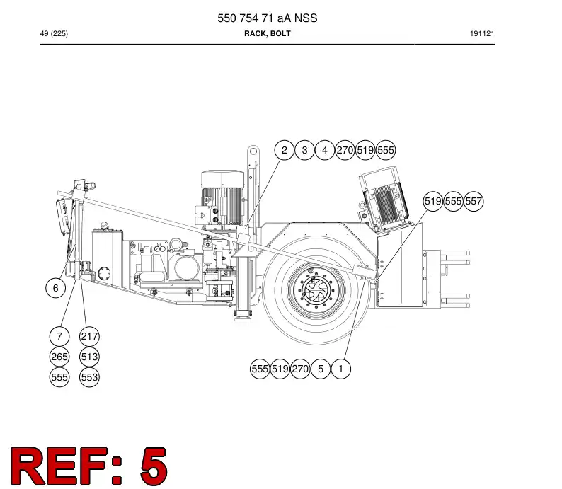 55075502a 550 755 02a Plate, Mounting - Sandvik Technical Drawing