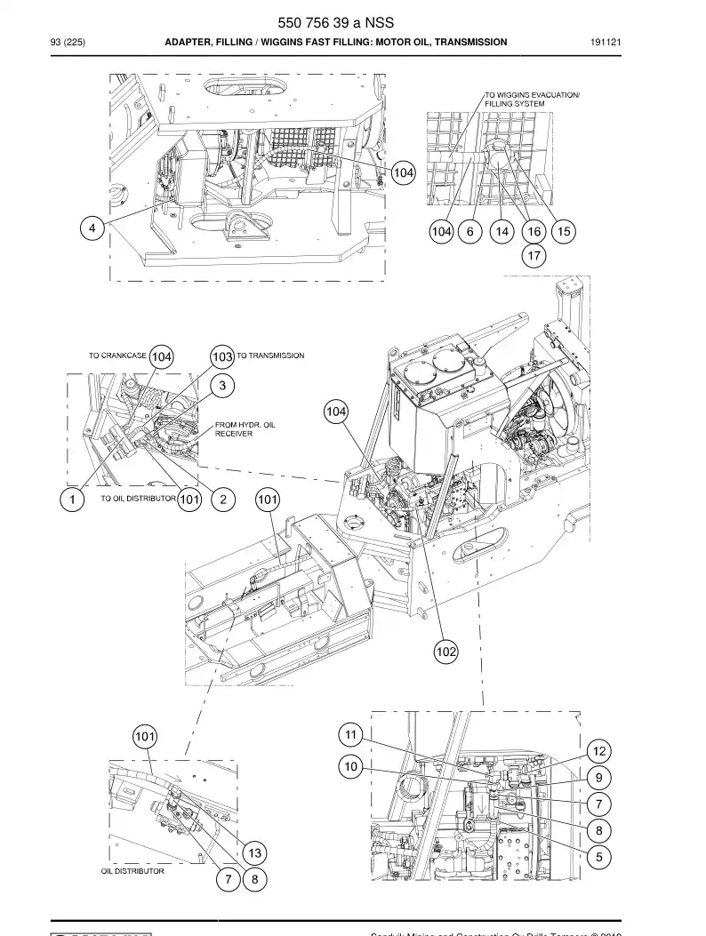 55075639a 550 756 39a Adapter, Filling - Sandvik Technical Drawing