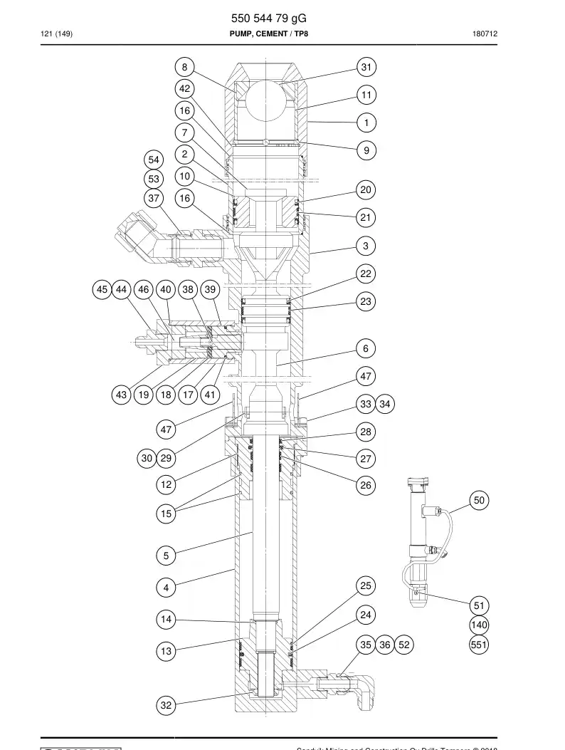 55075653 550 756 53 SEAL KIT - Sandvik Technical Drawing