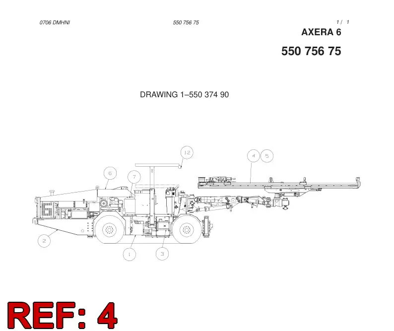 55075667 550 756 67 DRILLING MODULE - Sandvik Technical Drawing