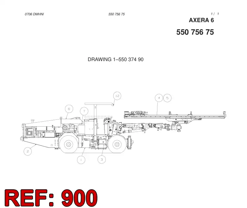 55075674 550 756 74 SEPARATE PARTS - Sandvik Technical Drawing