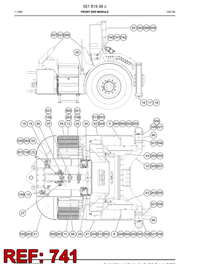 55075696 550 756 96 Mounting bracket - Sandvik Technical Drawing