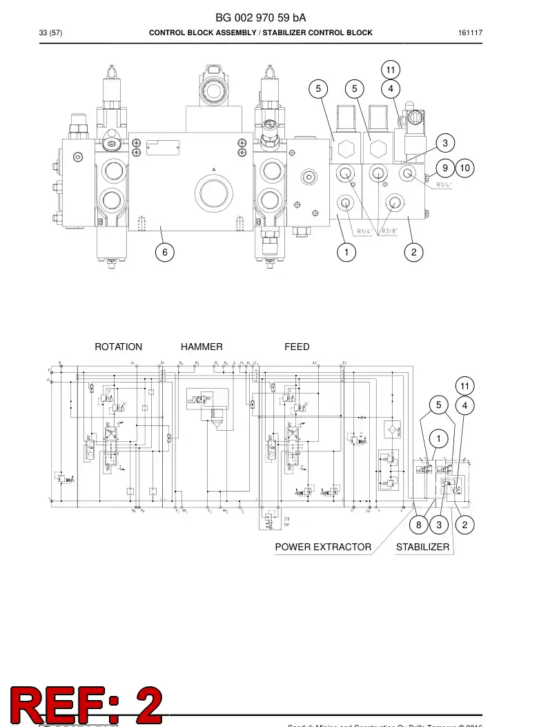 55075801a 550 758 01a Section body - Sandvik Technical Drawing