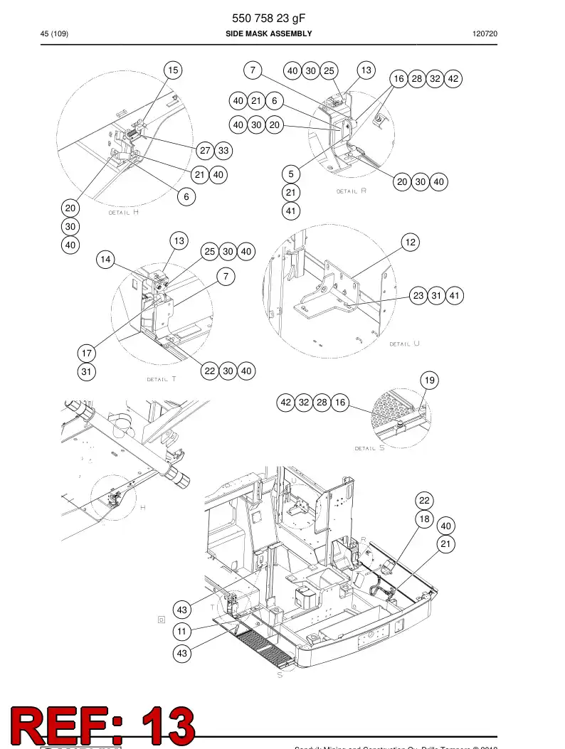 55075856 550 758 56 Supporting block - Sandvik Technical Drawing